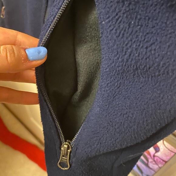 Fleece Lands’ End Vest Navy Blue - Picture 5 of 5